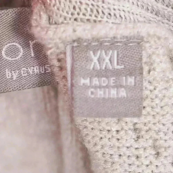 Evolution by Cyrus XXL Tan collared open front cardigan duster sweater - Picture 13 of 13